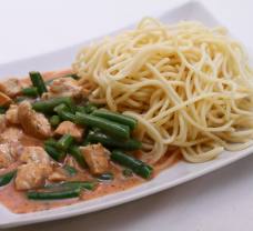 Zöldbabos csirkemell