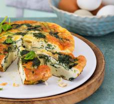 Spenótos frittata mozzarellával (laktózmentes)